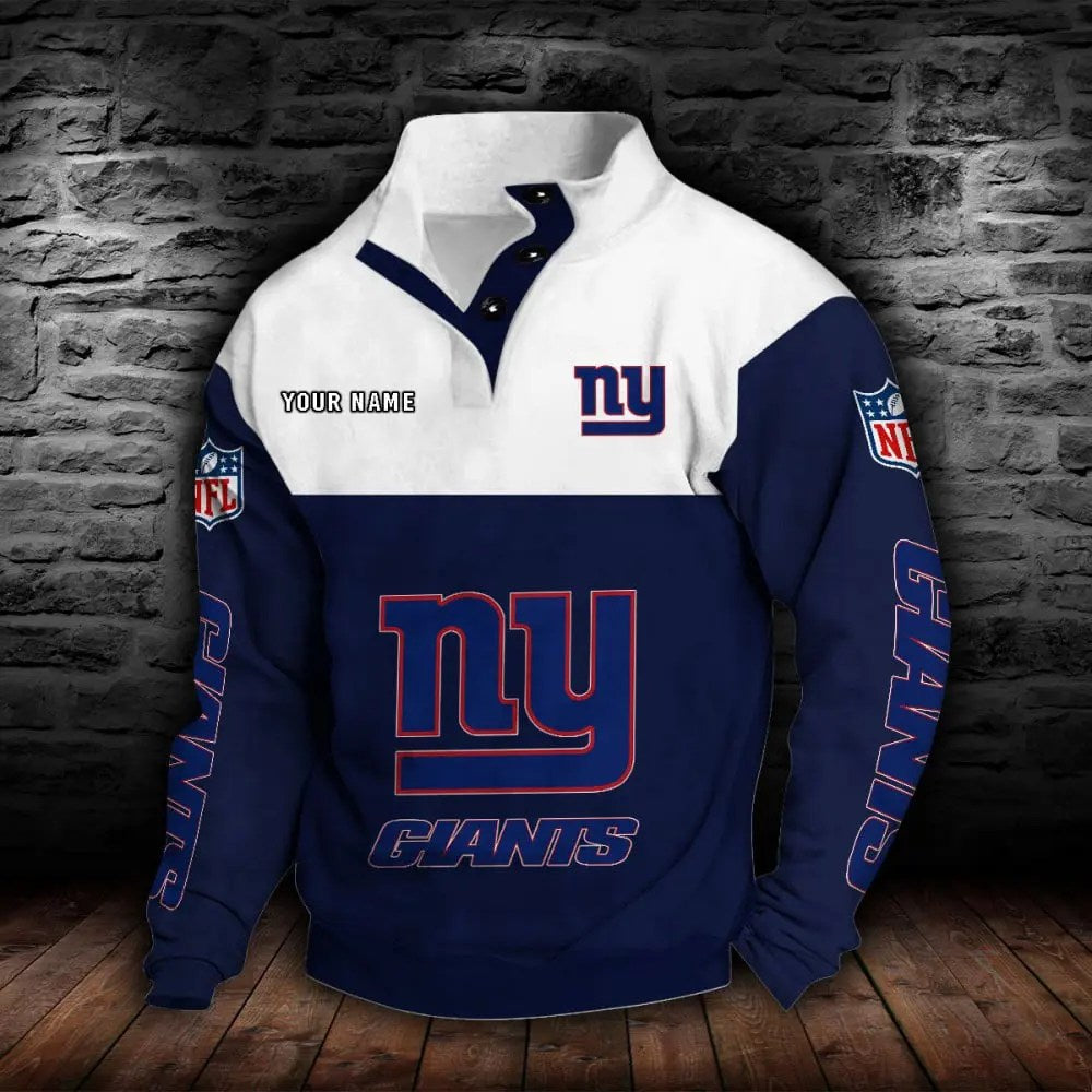 New York Giants New Personalized Colorful Stand Collar Sweatshirt  AZBTSCSW000023