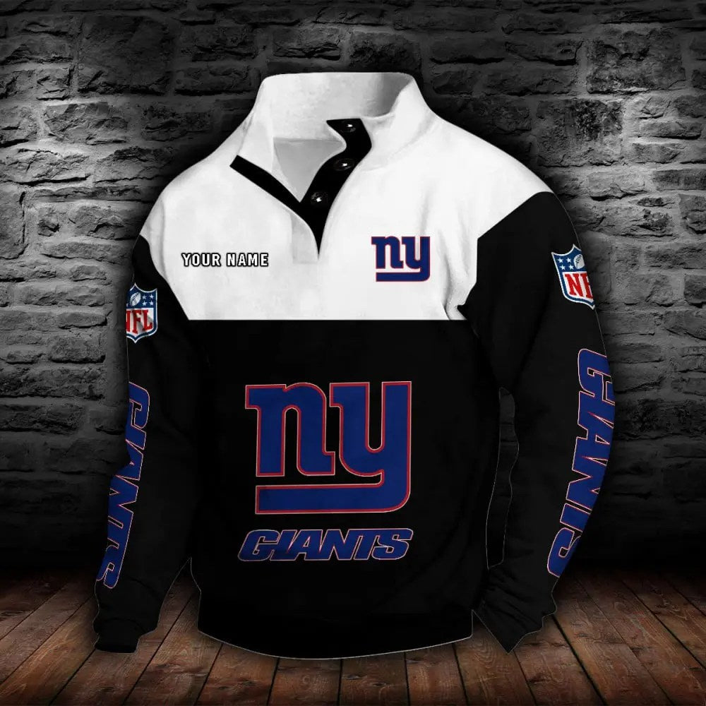 New York Giants New Personalized Colorful Stand Collar Sweatshirt  AZBTSCSW000023