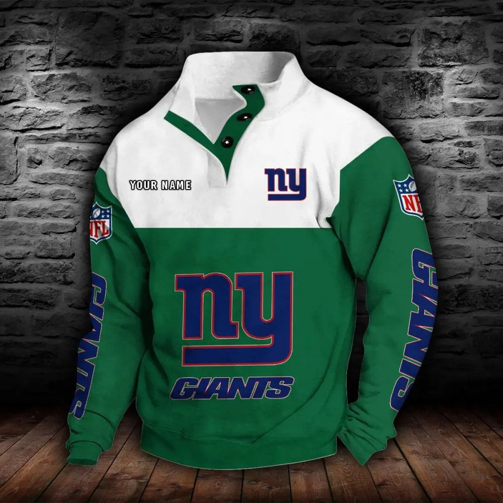 New York Giants New Personalized Colorful Stand Collar Sweatshirt  AZBTSCSW000023