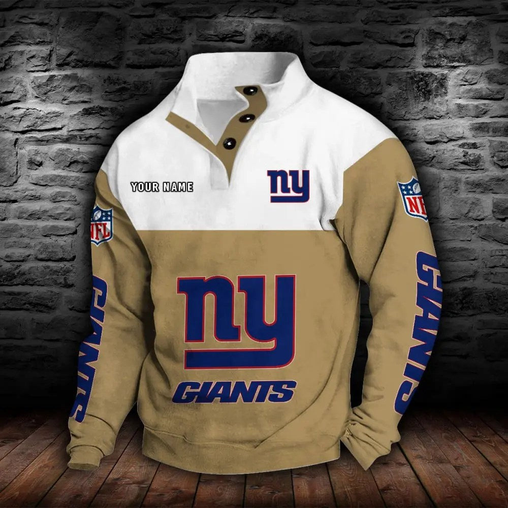 New York Giants New Personalized Colorful Stand Collar Sweatshirt  AZBTSCSW000023