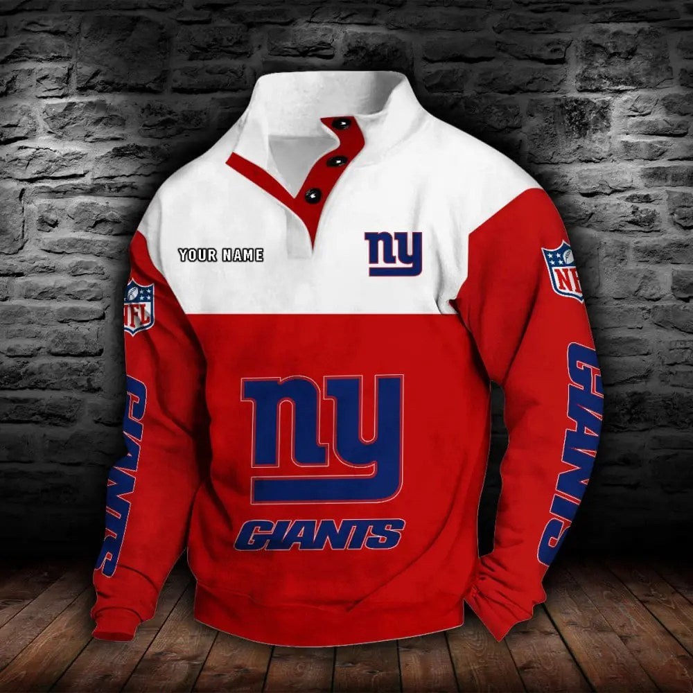 New York Giants New Personalized Colorful Stand Collar Sweatshirt  AZBTSCSW000023
