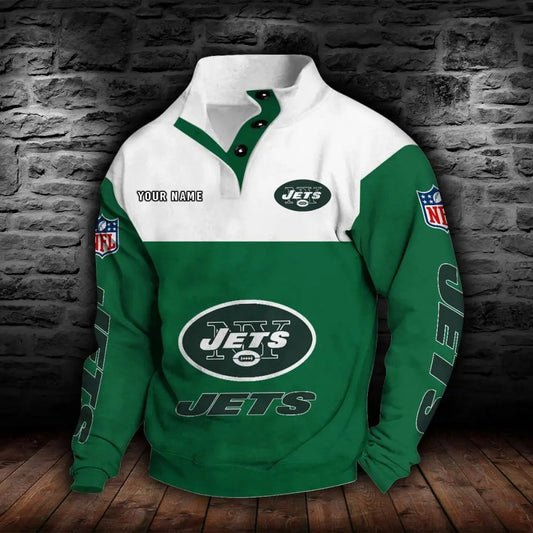 New York Jets New Personalized Colorful Stand Collar Sweatshirt  AZBTSCSW000024