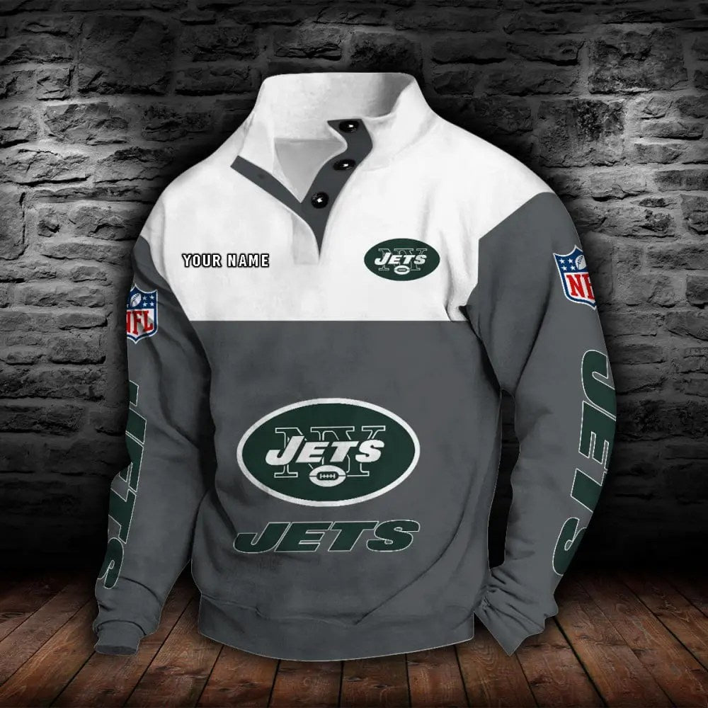 New York Jets New Personalized Colorful Stand Collar Sweatshirt  AZBTSCSW000024