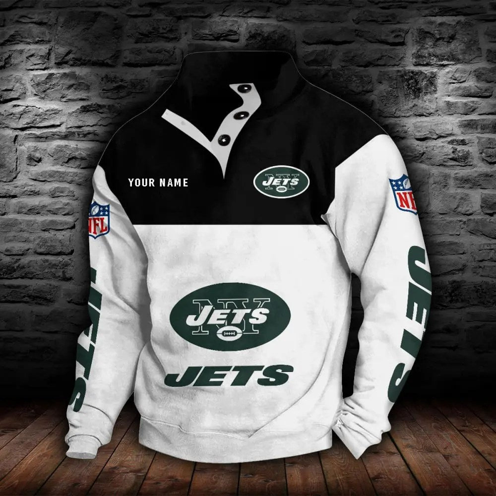 New York Jets New Personalized Colorful Stand Collar Sweatshirt  AZBTSCSW000024