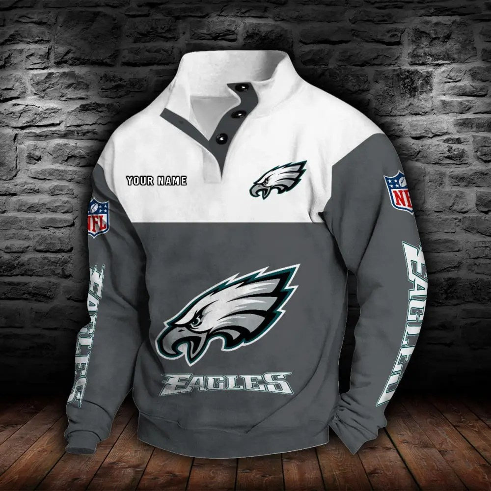 Philadelphia Eagles New Personalized Colorful Stand Collar Sweatshirt  AZBTSCSW000025