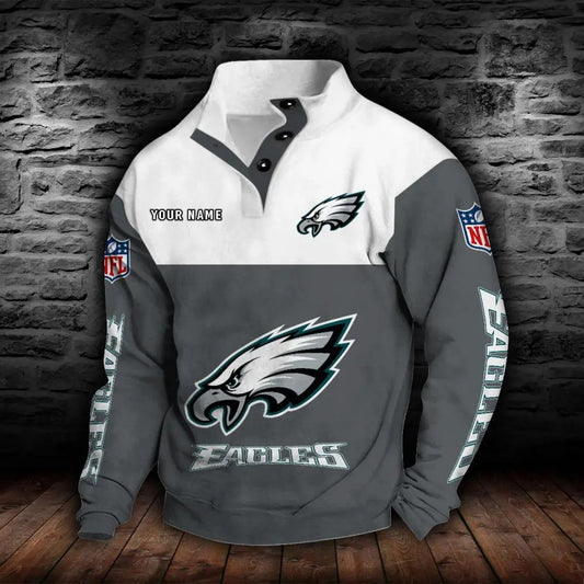 Philadelphia Eagles New Personalized Colorful Stand Collar Sweatshirt  AZBTSCSW000025
