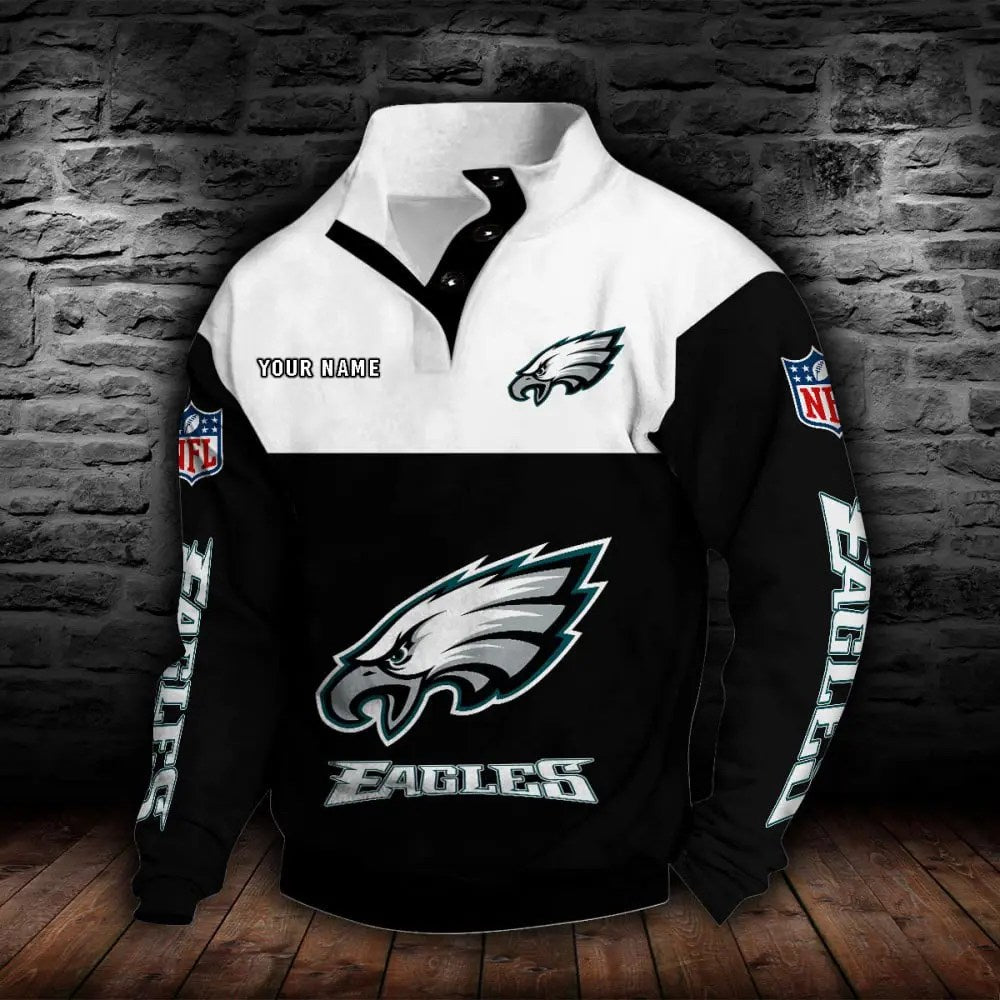 Philadelphia Eagles New Personalized Colorful Stand Collar Sweatshirt  AZBTSCSW000025