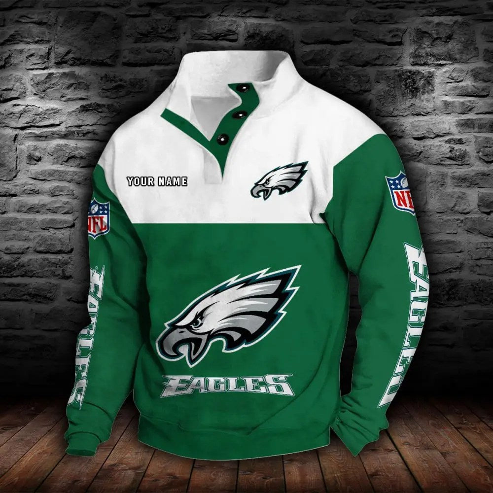 Philadelphia Eagles New Personalized Colorful Stand Collar Sweatshirt  AZBTSCSW000025