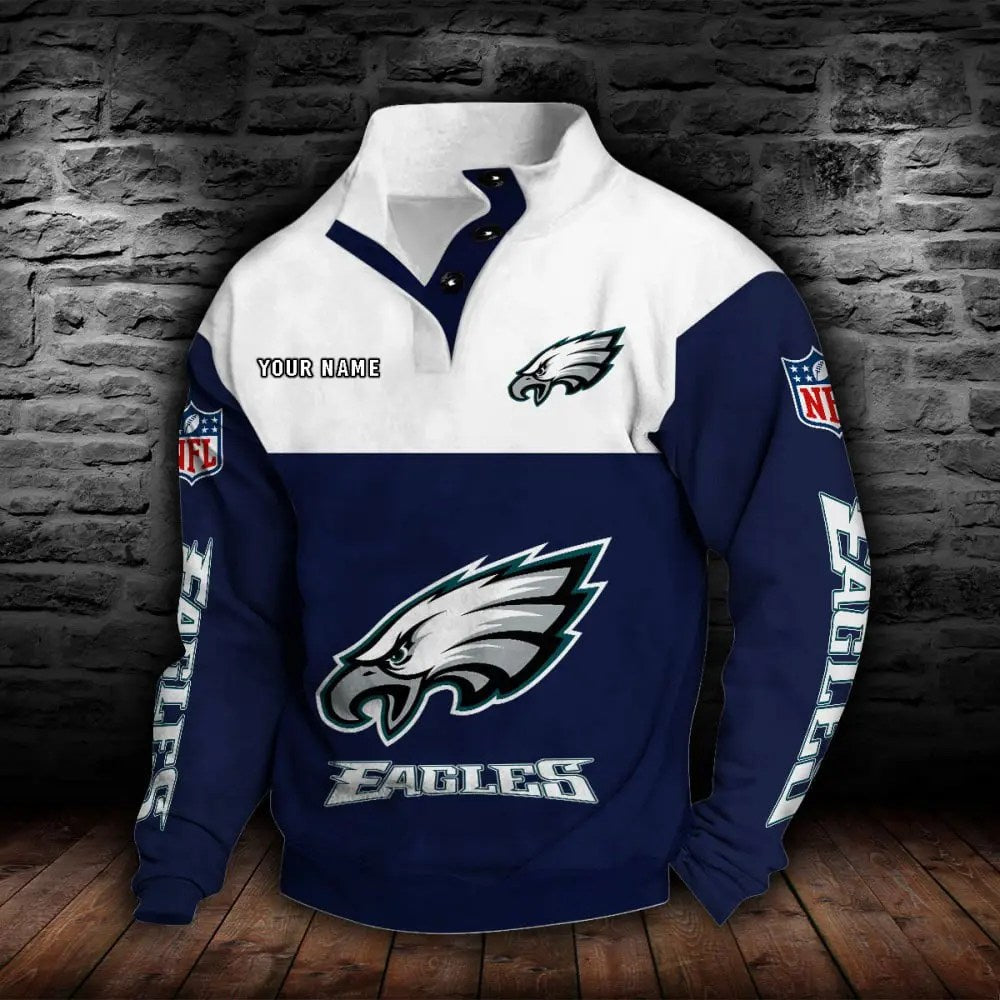 Philadelphia Eagles New Personalized Colorful Stand Collar Sweatshirt  AZBTSCSW000025