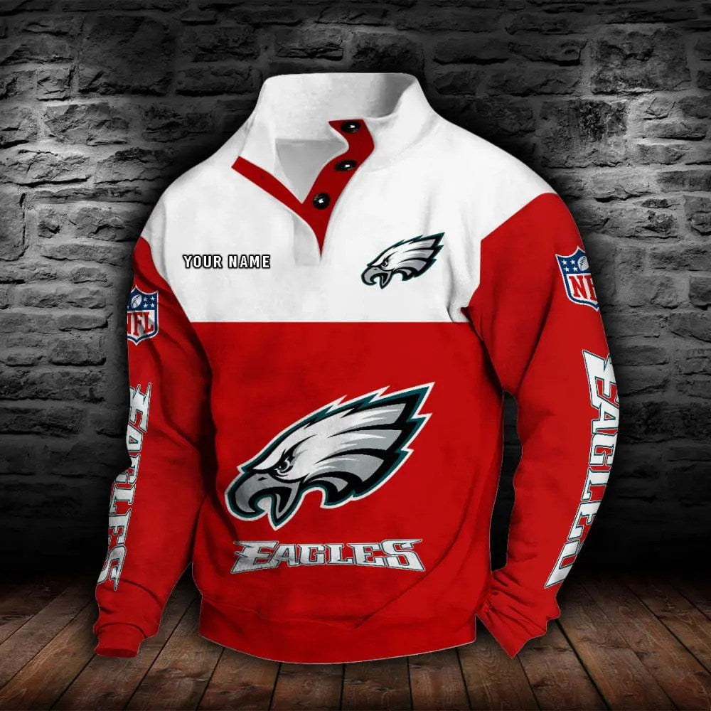 Philadelphia Eagles New Personalized Colorful Stand Collar Sweatshirt  AZBTSCSW000025