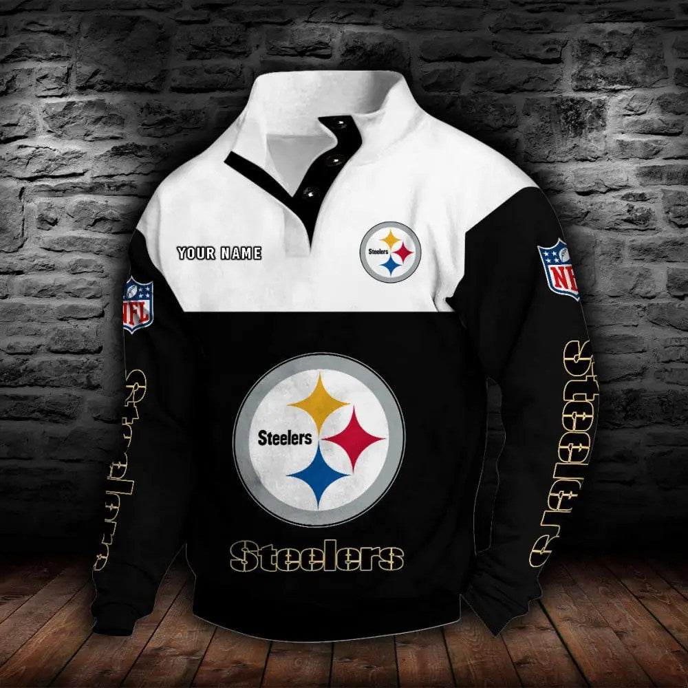 Pittsburgh Steelers New Personalized Colorful Stand Collar Sweatshirt  AZBTSCSW000026
