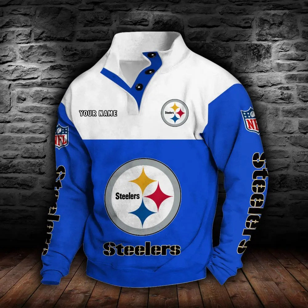 Pittsburgh Steelers New Personalized Colorful Stand Collar Sweatshirt  AZBTSCSW000026