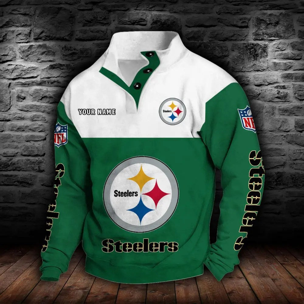 Pittsburgh Steelers New Personalized Colorful Stand Collar Sweatshirt  AZBTSCSW000026