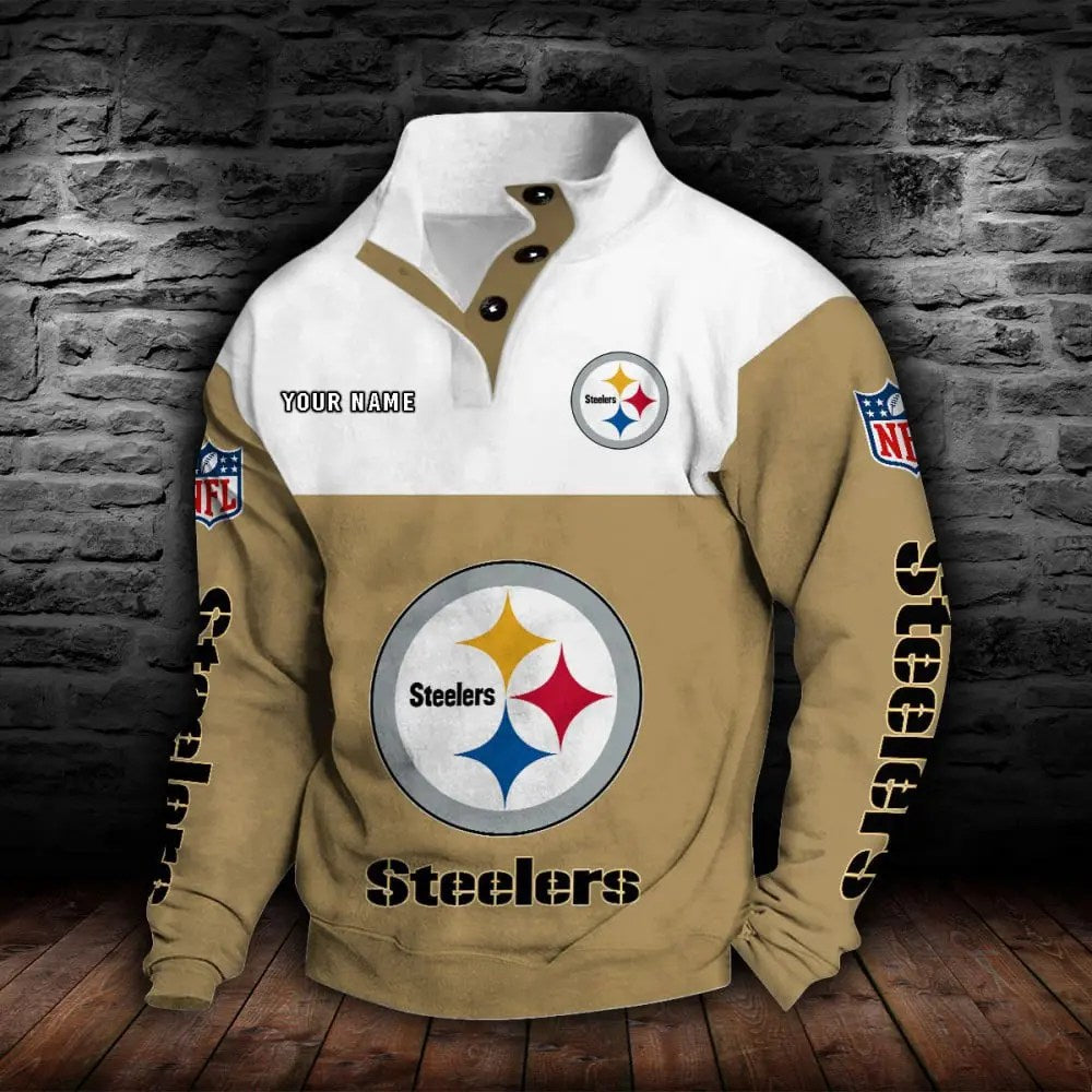 Pittsburgh Steelers New Personalized Colorful Stand Collar Sweatshirt  AZBTSCSW000026