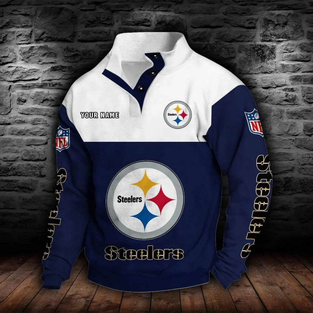 Pittsburgh Steelers New Personalized Colorful Stand Collar Sweatshirt  AZBTSCSW000026