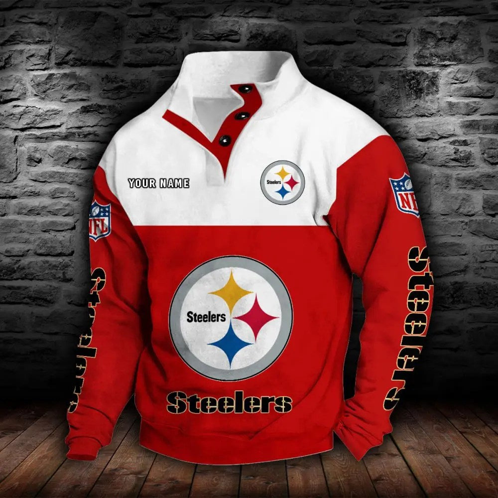Pittsburgh Steelers New Personalized Colorful Stand Collar Sweatshirt  AZBTSCSW000026