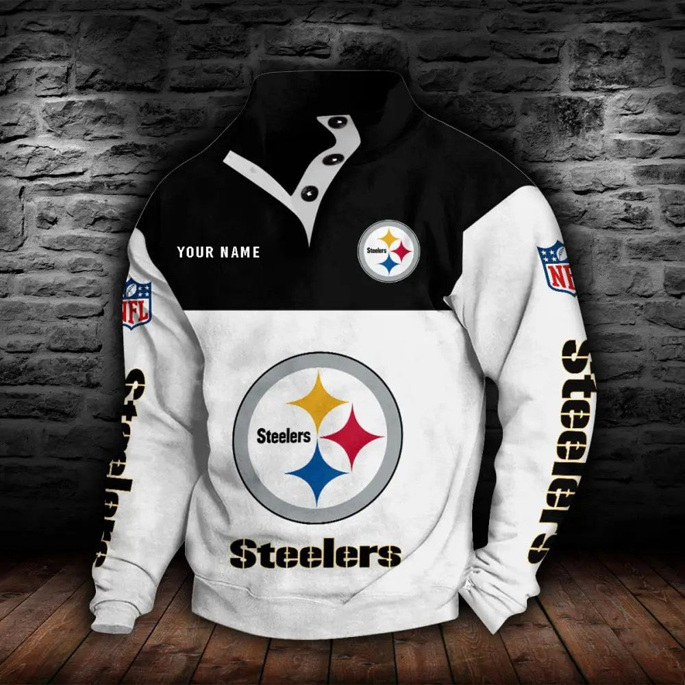 Pittsburgh Steelers New Personalized Colorful Stand Collar Sweatshirt  AZBTSCSW000026
