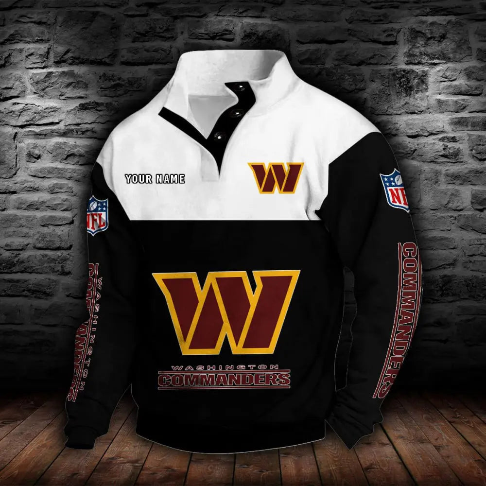 Washington Commanders New Personalized Colorful Stand Collar Sweatshirt  AZBTSCSW000031