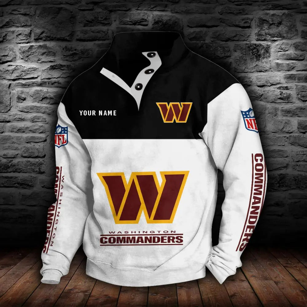 Washington Commanders New Personalized Colorful Stand Collar Sweatshirt  AZBTSCSW000031