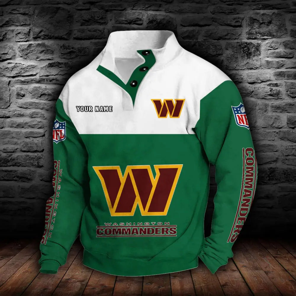 Washington Commanders New Personalized Colorful Stand Collar Sweatshirt  AZBTSCSW000031