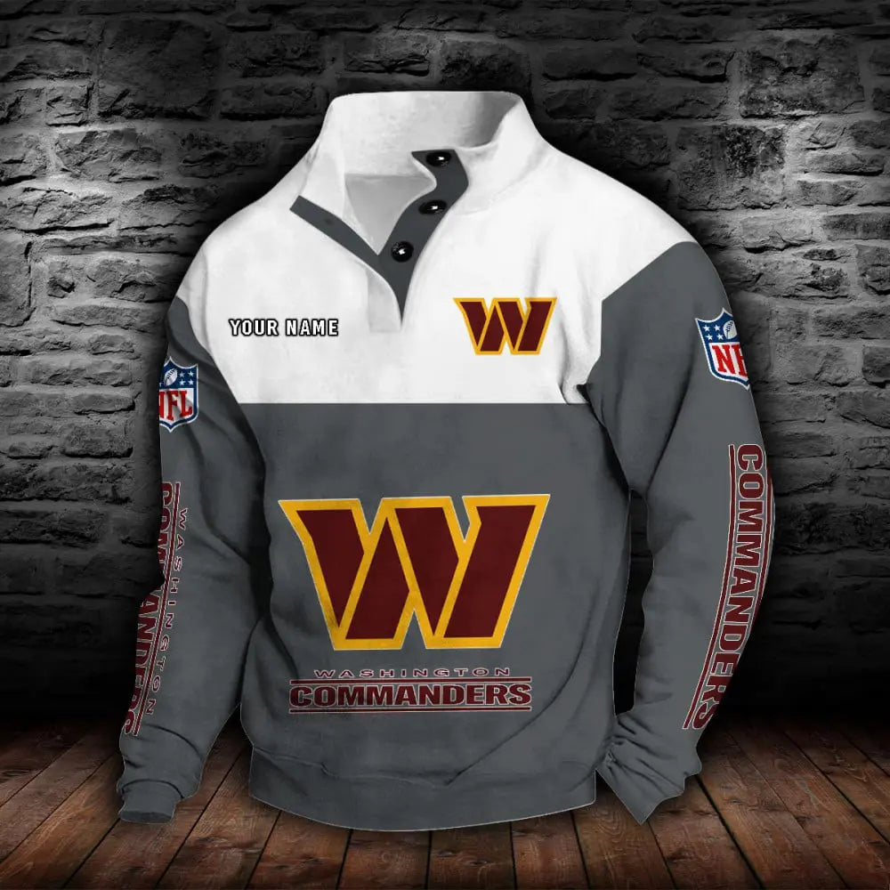 Washington Commanders New Personalized Colorful Stand Collar Sweatshirt  AZBTSCSW000031