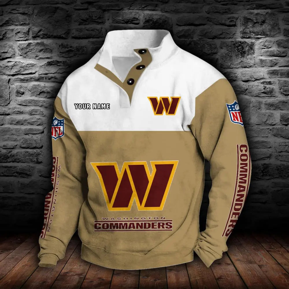 Washington Commanders New Personalized Colorful Stand Collar Sweatshirt  AZBTSCSW000031