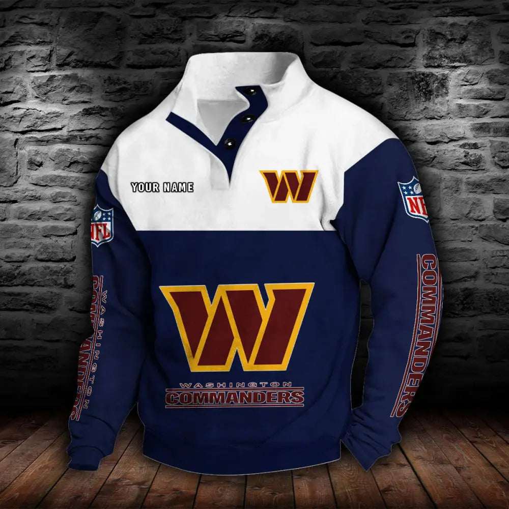 Washington Commanders New Personalized Colorful Stand Collar Sweatshirt  AZBTSCSW000031