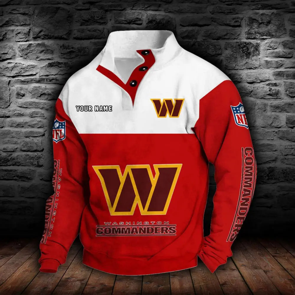 Washington Commanders New Personalized Colorful Stand Collar Sweatshirt  AZBTSCSW000031