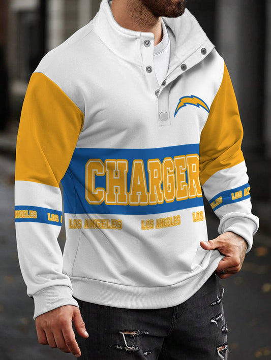 Los Angeles Chargers Casual Colorful Stand Collar Sweatshirt AZBTSCSW000496