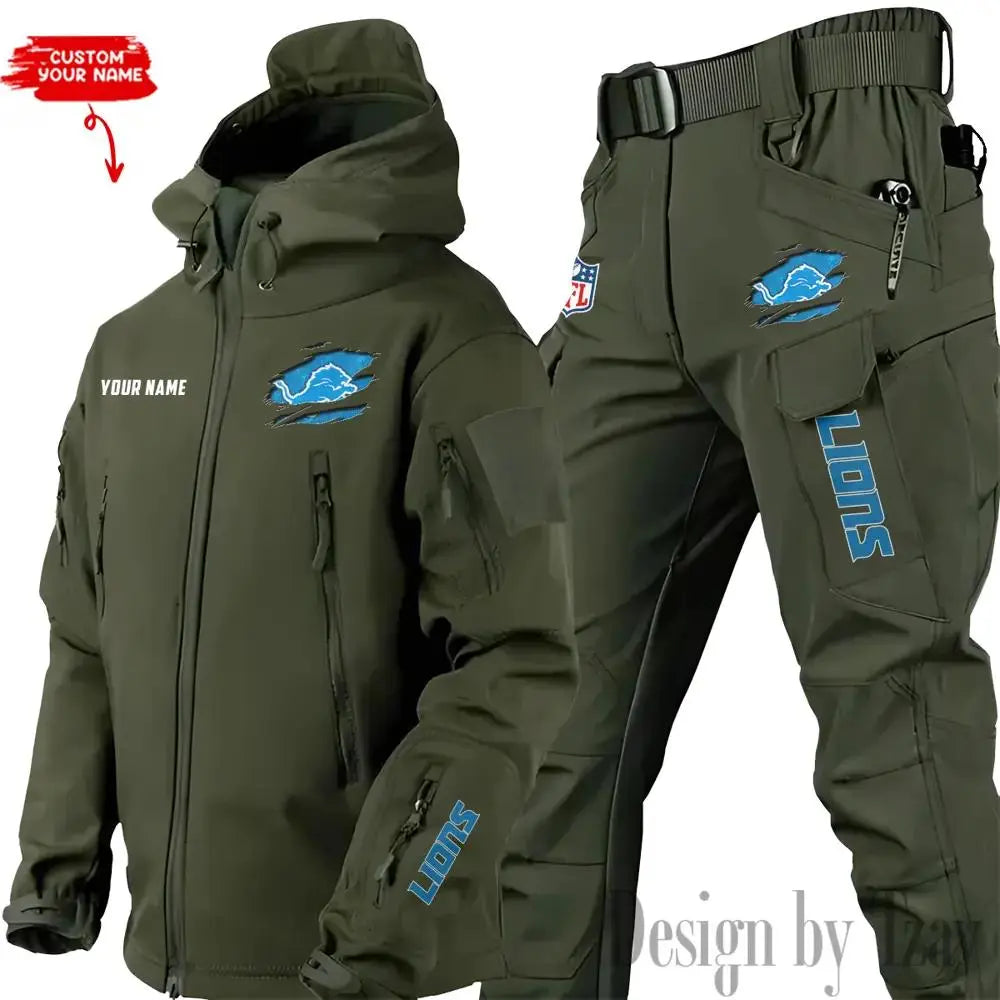 Detroit Lions Outdoor Jacket and Pants 000079