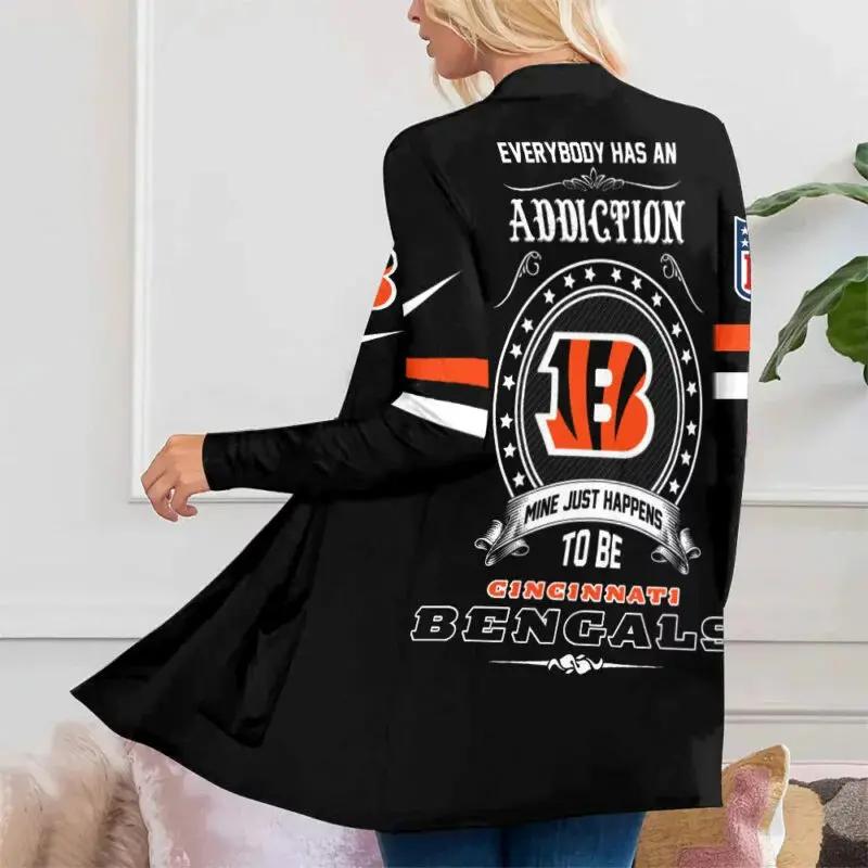 Cincinnati Bengals Women Patch Pocket Cardigan BT037