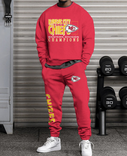Kansas City Chiefs Combo 3D Sweatsuit and Sweatpants Unisex CBSP95