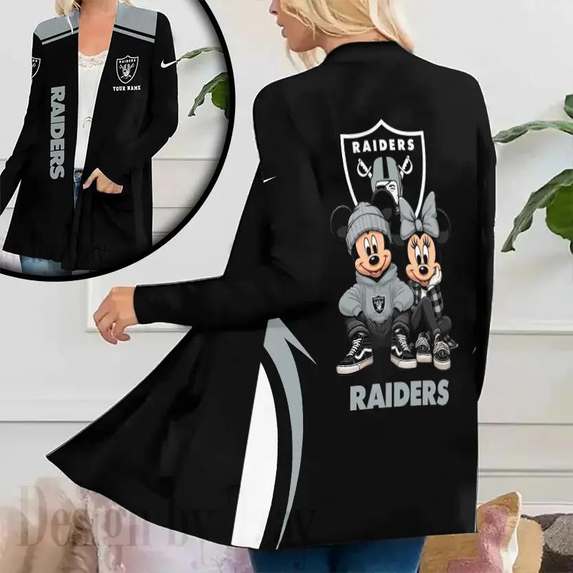Las Vegas Raiders Women Patch Pocket Cardigan BT103