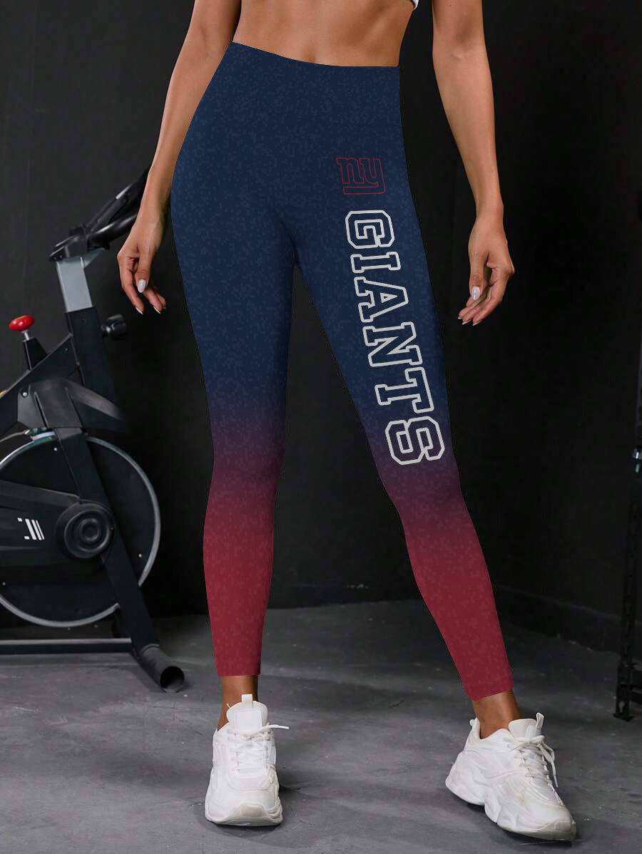New York Giants High Waist Push Up Printed Leggings (4)