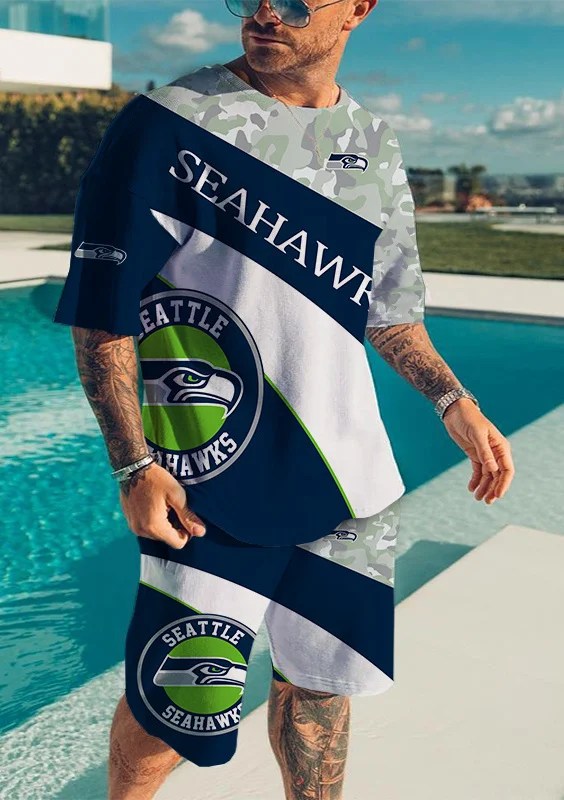 Seattle Seahawks T-shirt and Shorts AZTS604