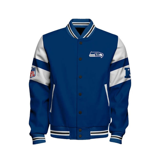 Seattle Seahawks National Football Conference Unisex Varsity Jacket AZDDVJK000027