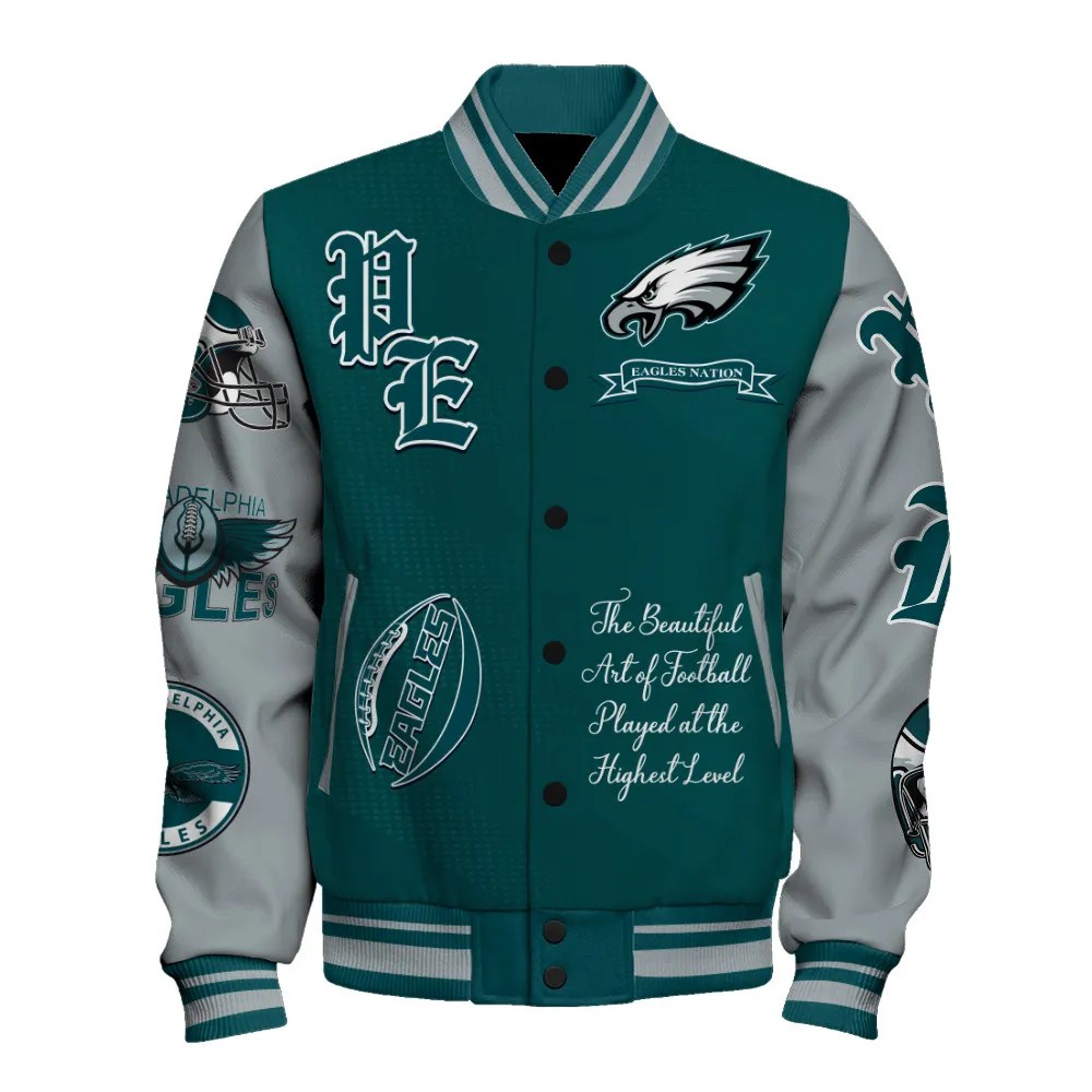 Philadelphia Eagles National Football Conference Unisex Varsity Jacket AZDDVJK000023