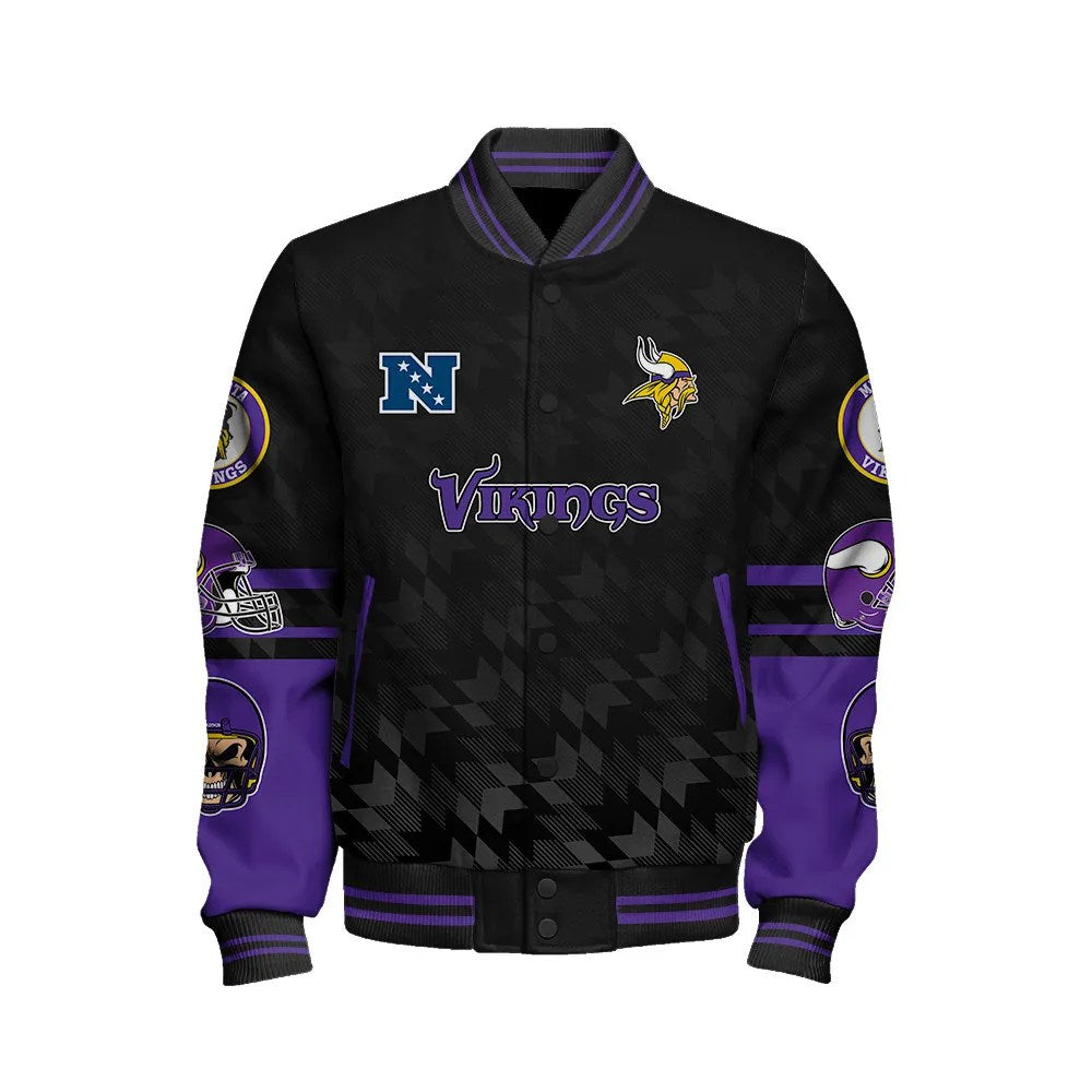 Minnesota Vikings National Football Conference Unisex Varsity Jacket AZDDVJK000015