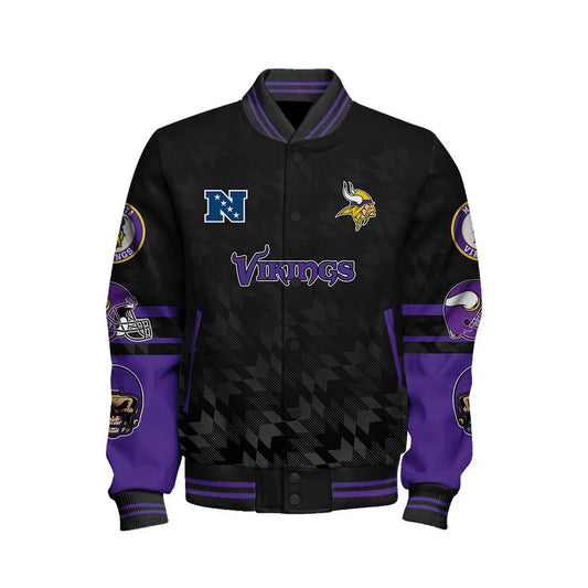 Minnesota Vikings National Football Conference Unisex Varsity Jacket AZDDVJK000015
