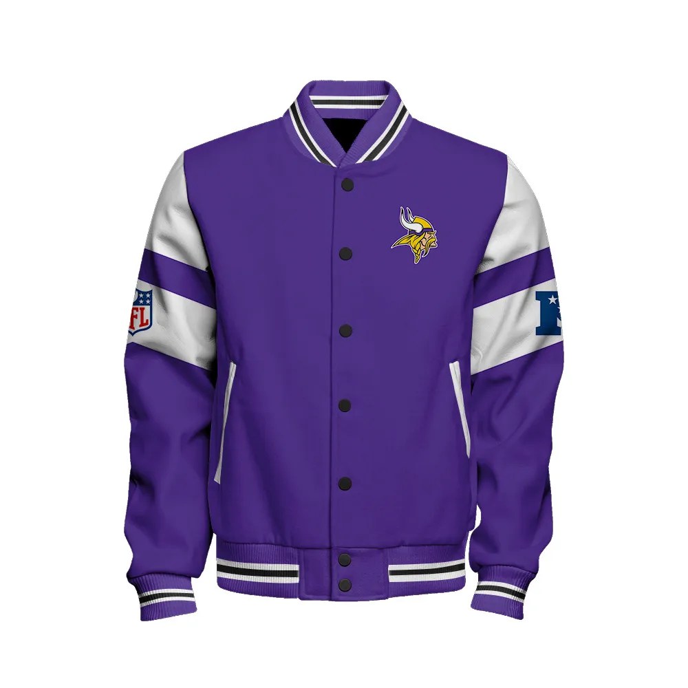 Minnesota Vikings National Football Conference Unisex Varsity Jacket AZDDVJK000014