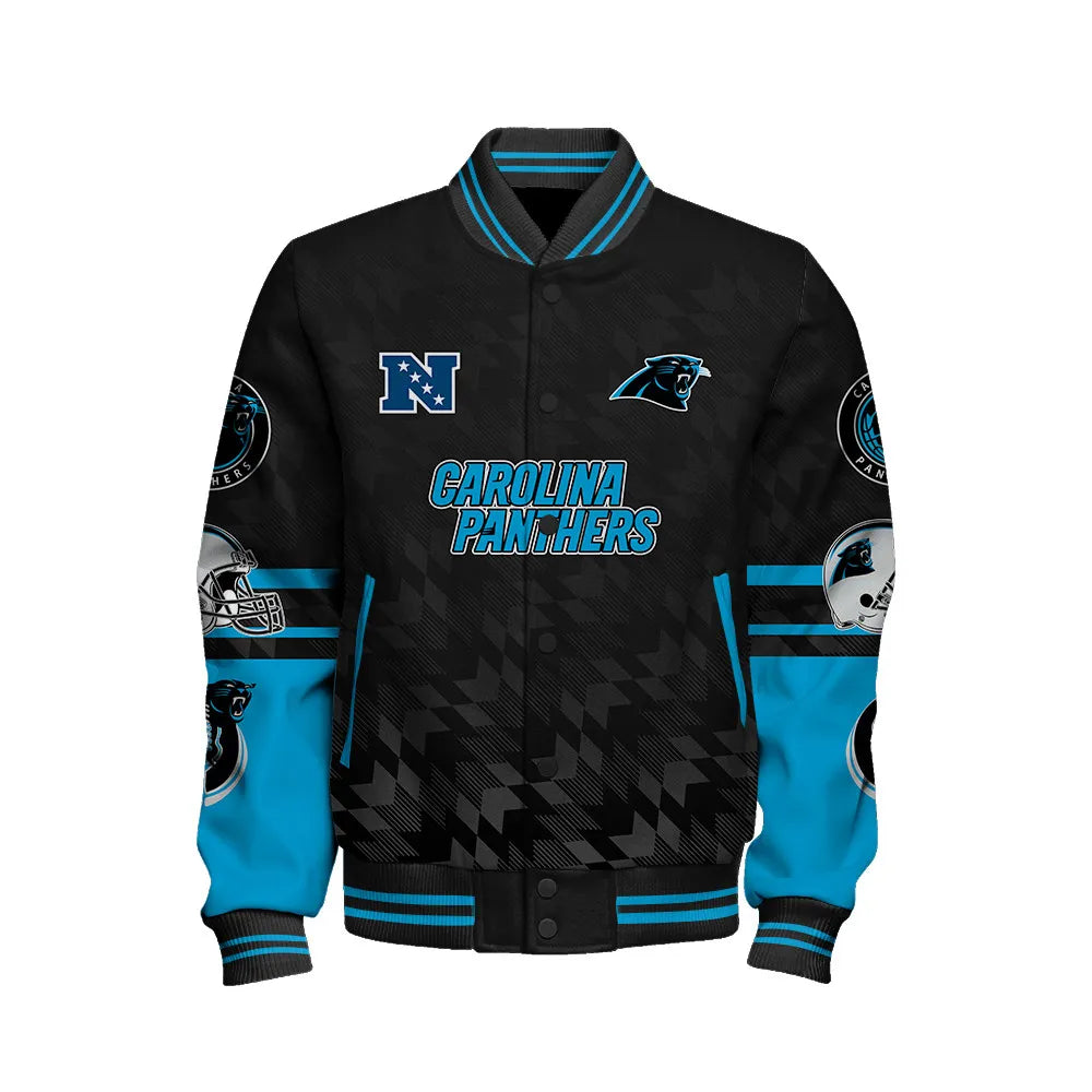 Carolina Panthers National Football Conference Unisex Varsity Jacket AZDDVJK000004