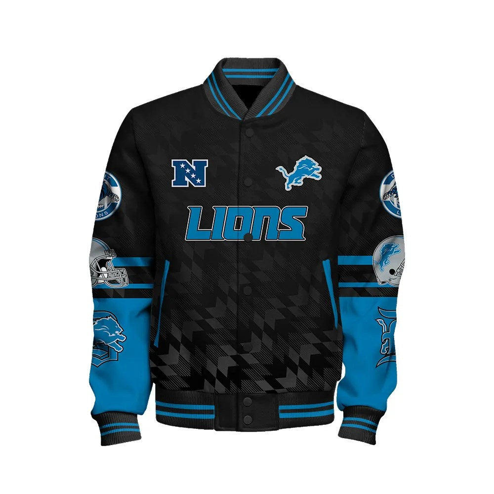 Detroit Lions National Football Conference Unisex Varsity Jacket AZDDVJK000006