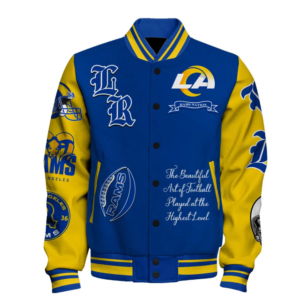 Los Angeles Rams National Football Conference Unisex Varsity Jacket AZDDVJK000013