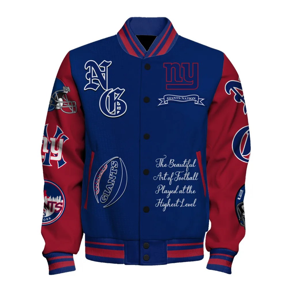 New York Giants National Football Conference Unisex Varsity Jacket AZDDVJK000020