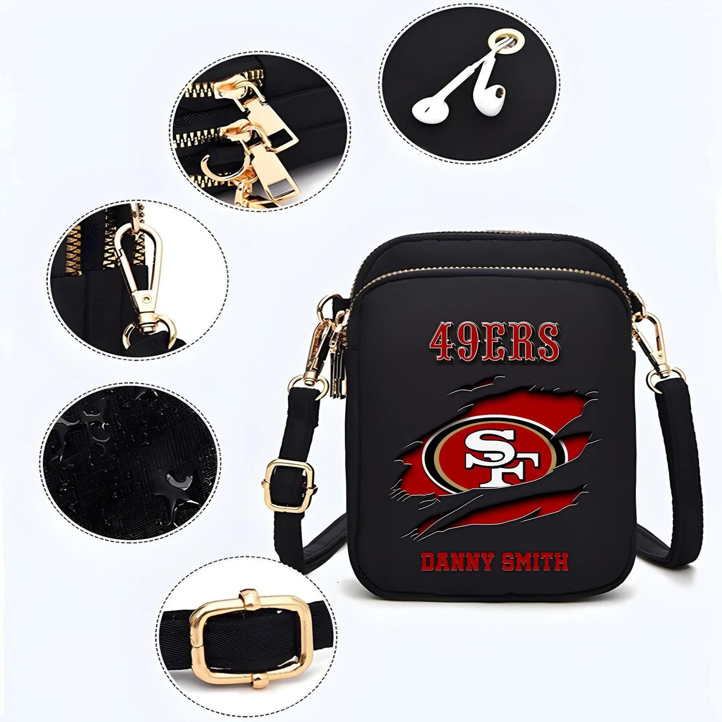 San Francisco 49ers Mini Crossbody Bag for Women New Trending 2025 AZBT2DMCB000093