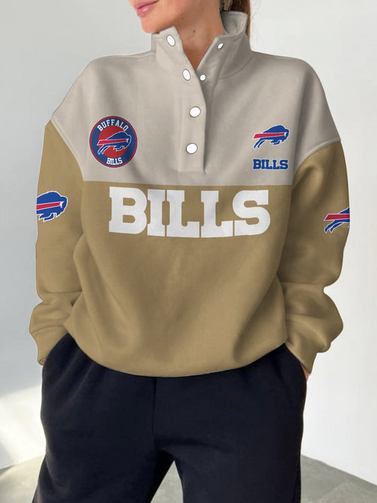 Buffalo Bills Casual Colorful Stand Collar Sweatshirt AZBTSCSW000211