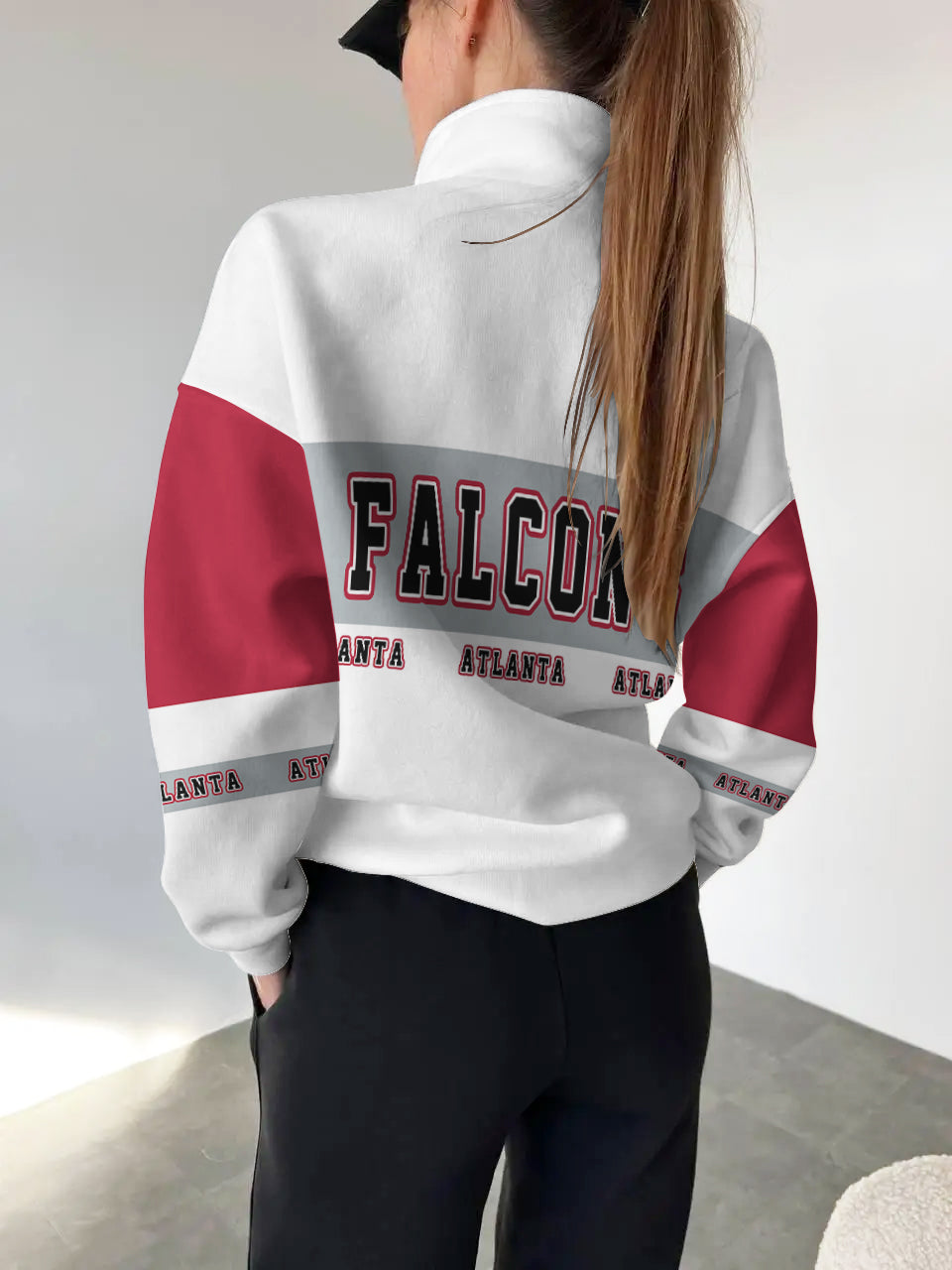 Atlanta Falcons Casual Colorful Stand Collar Sweatshirt AZBTSCSW000278