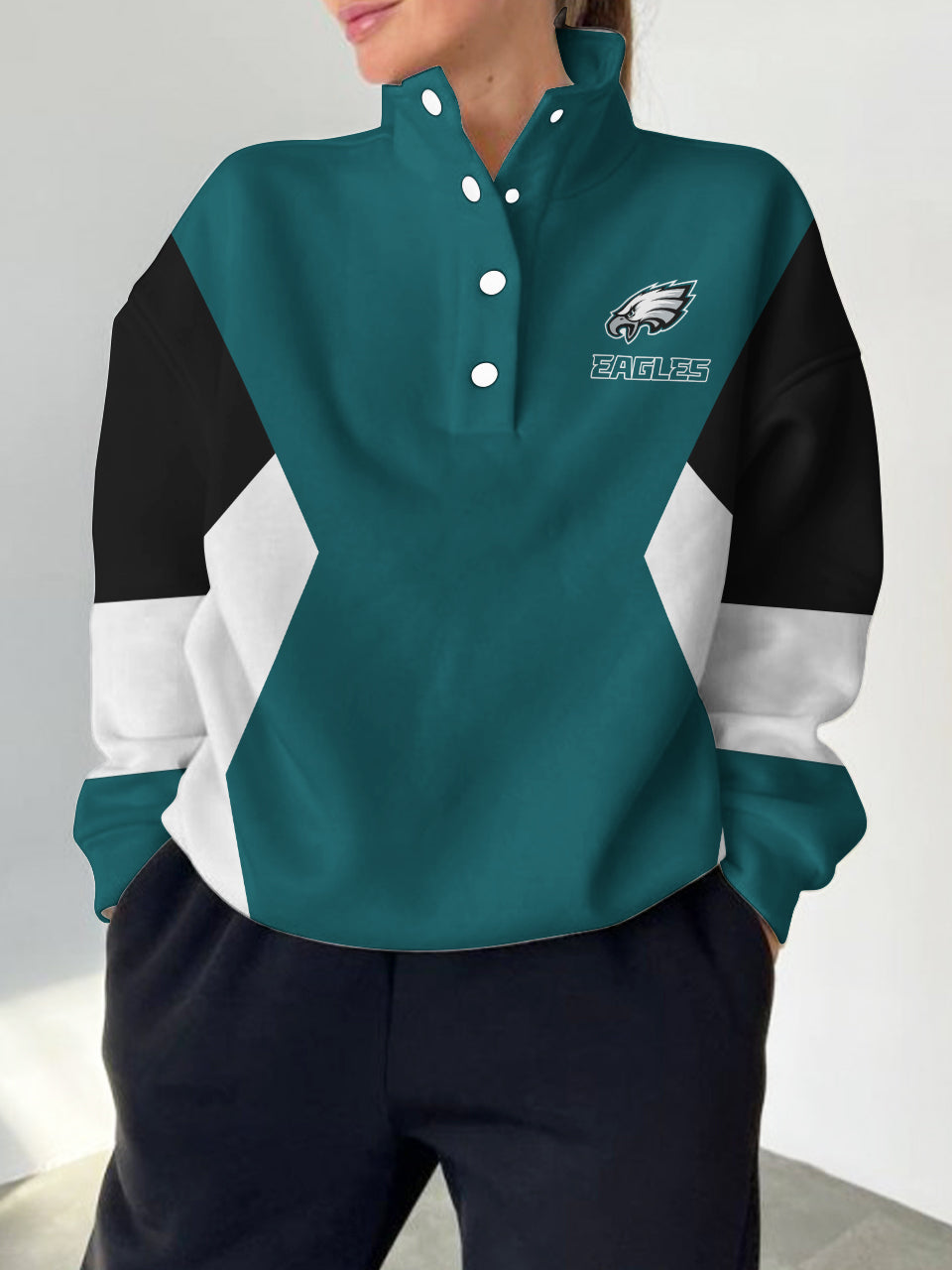 Philadelphia Eagles Casual Colorful Stand Collar Sweatshirt AZBTSCSW000191