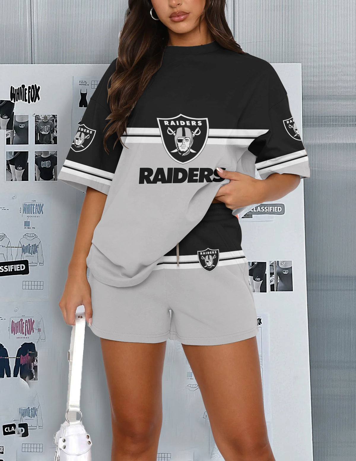 Las Vegas Raiders Limited Edition Top And Shorts Two-Piece Suits