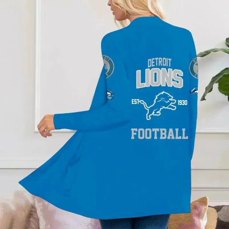 Detroit Lions Women Patch Pocket Cardigan BT065